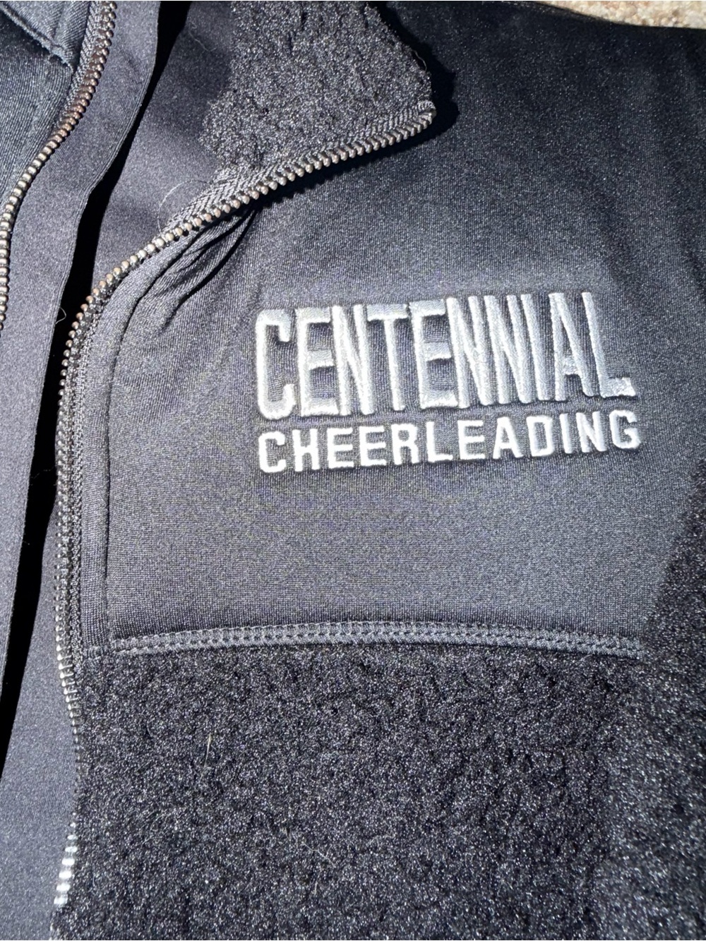 Centennial Cheerleading Black cropped Fleece Jacket
